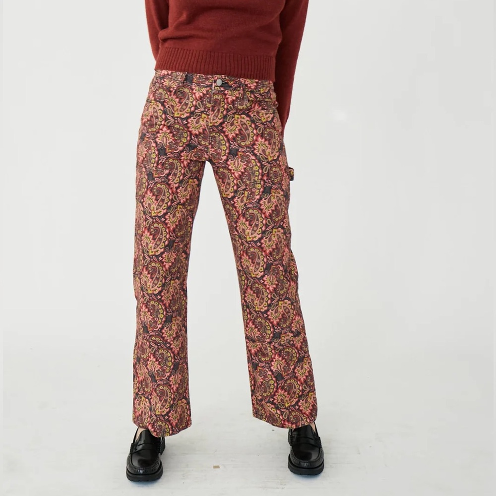 Rachel Antonoff Bruno Jeans in Paisley Print